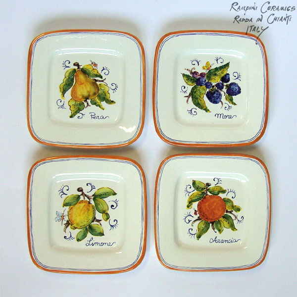 Small square plates (SQ18) - Antique Fruit (FRA001)